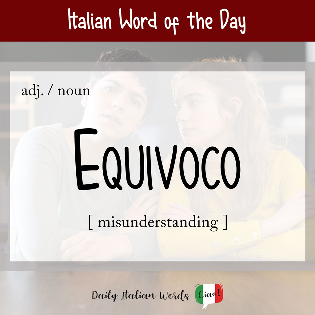 Italian word 'equivoco'