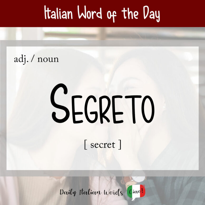 Italian word 'segreto'