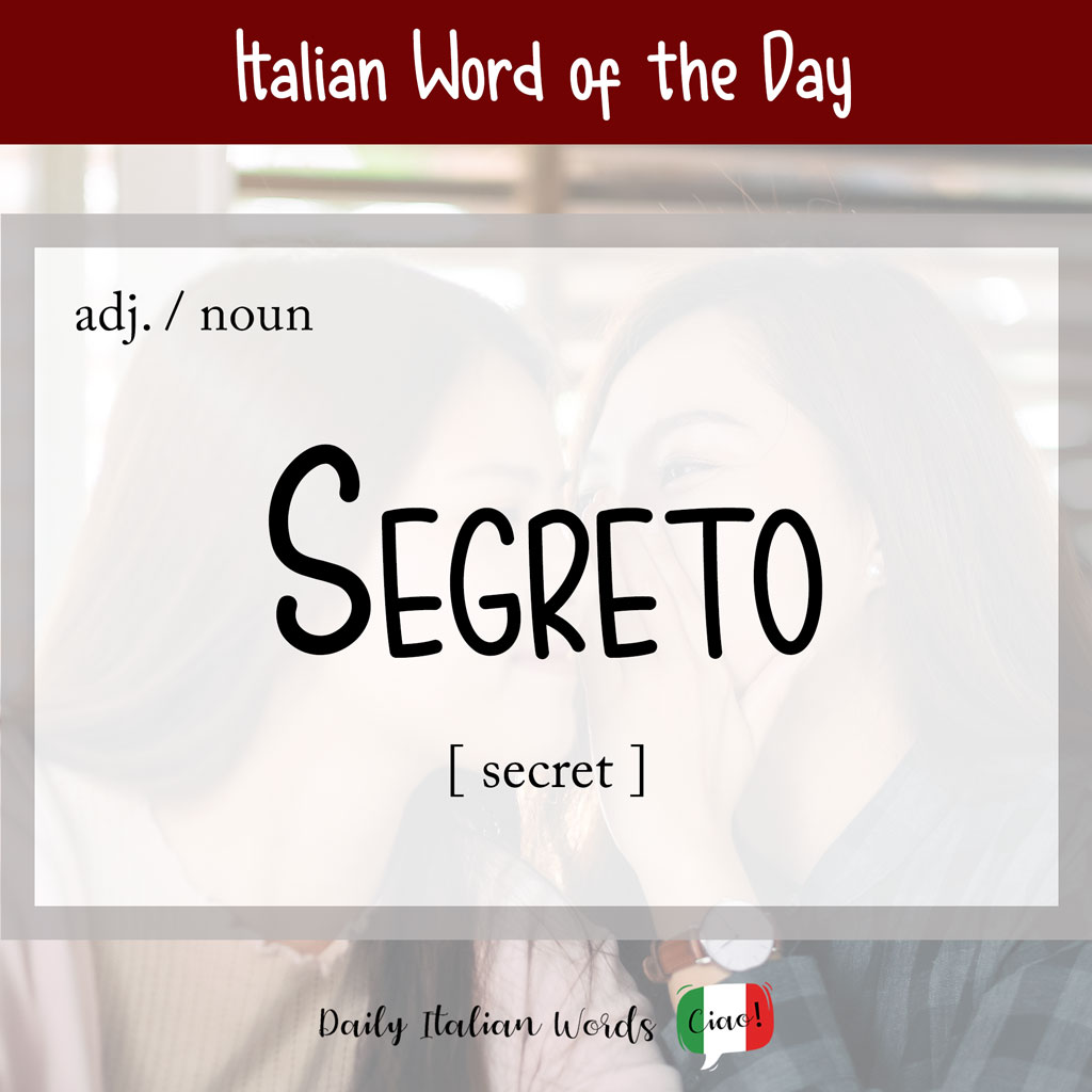 Italian word 'segreto'
