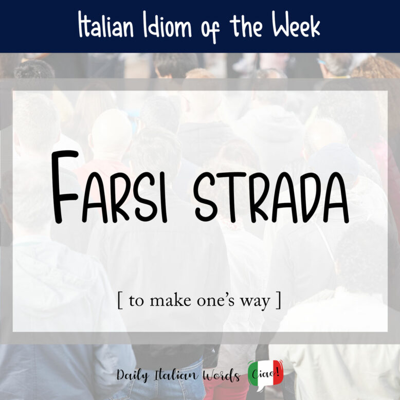 Italian idiom "farsi strada"