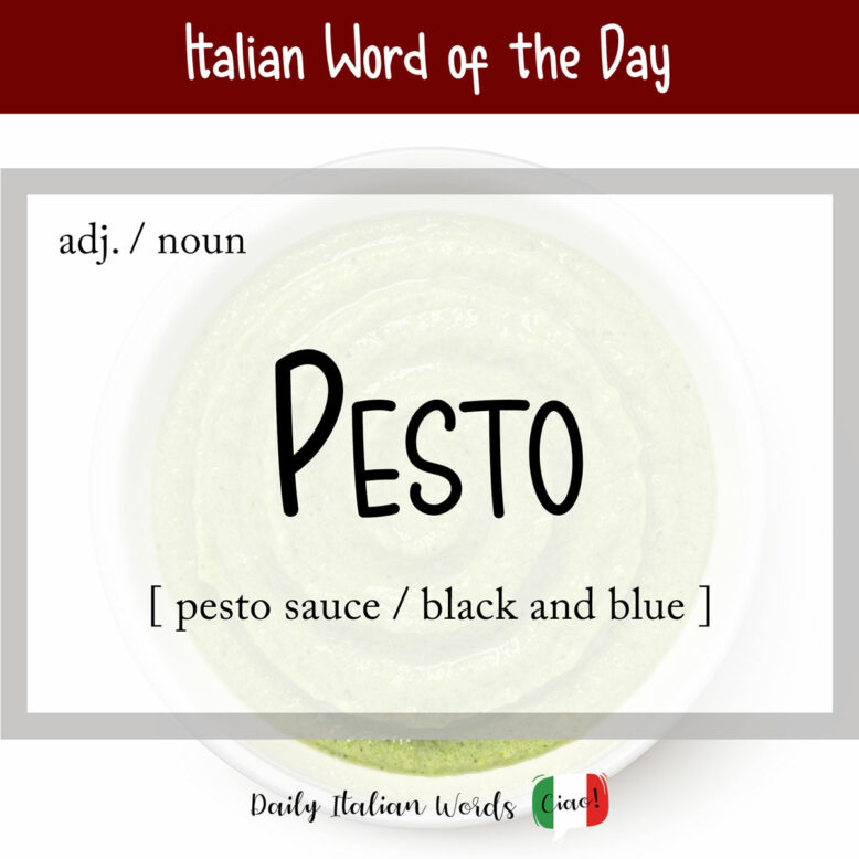 Italian word "pesto"