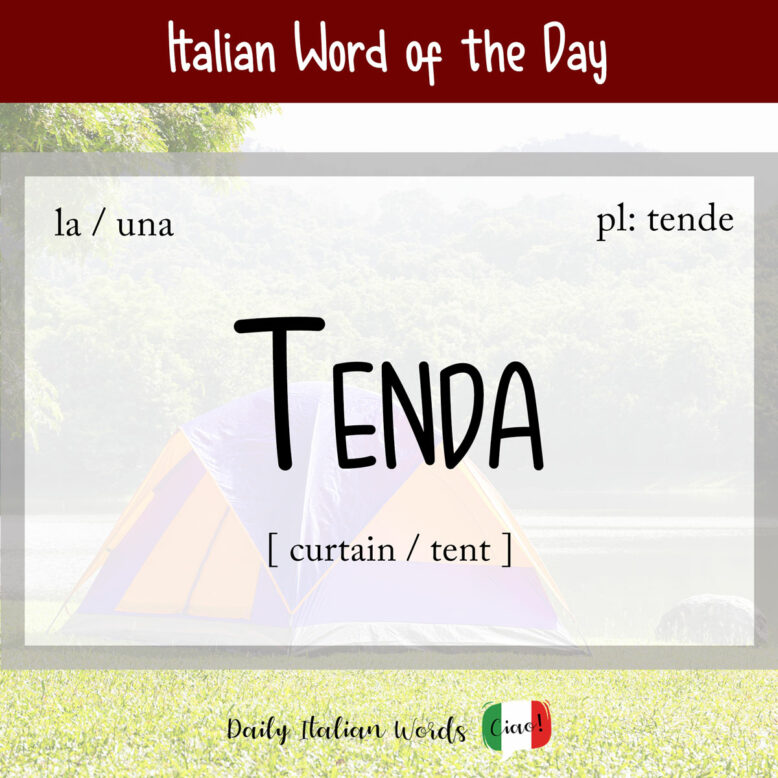 Italian word "tenda"