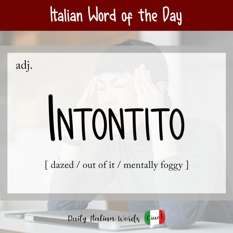 Italian word "Intontito"