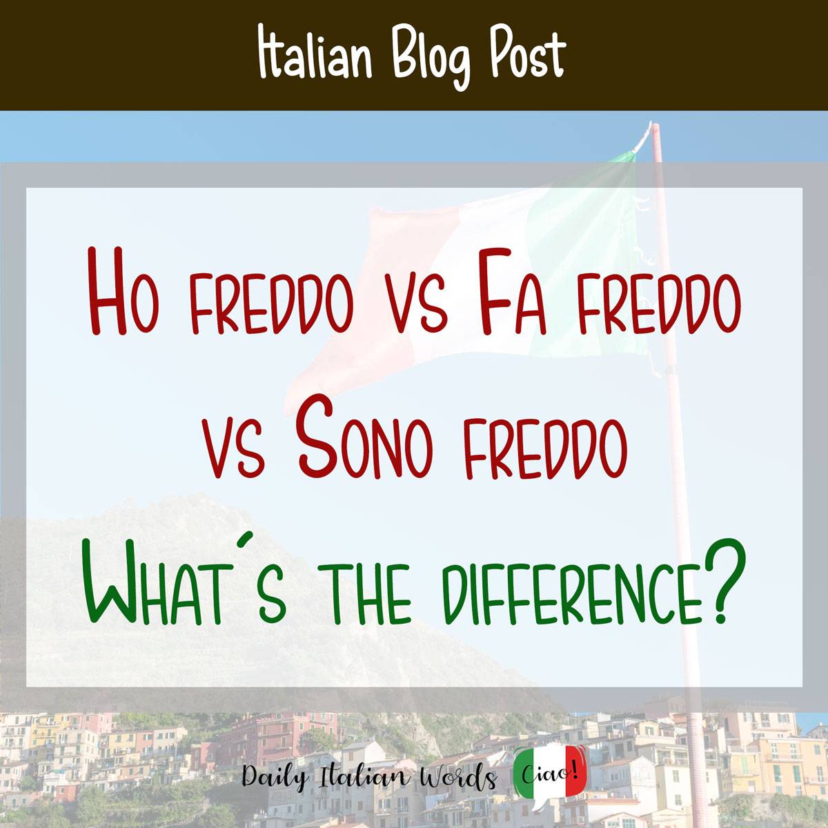 Differences between "ho freddo", "fa freddo" and "sono freddo" in Italian