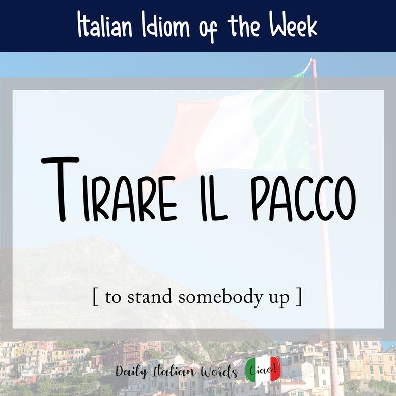Italian idiom "tirare il pacco"